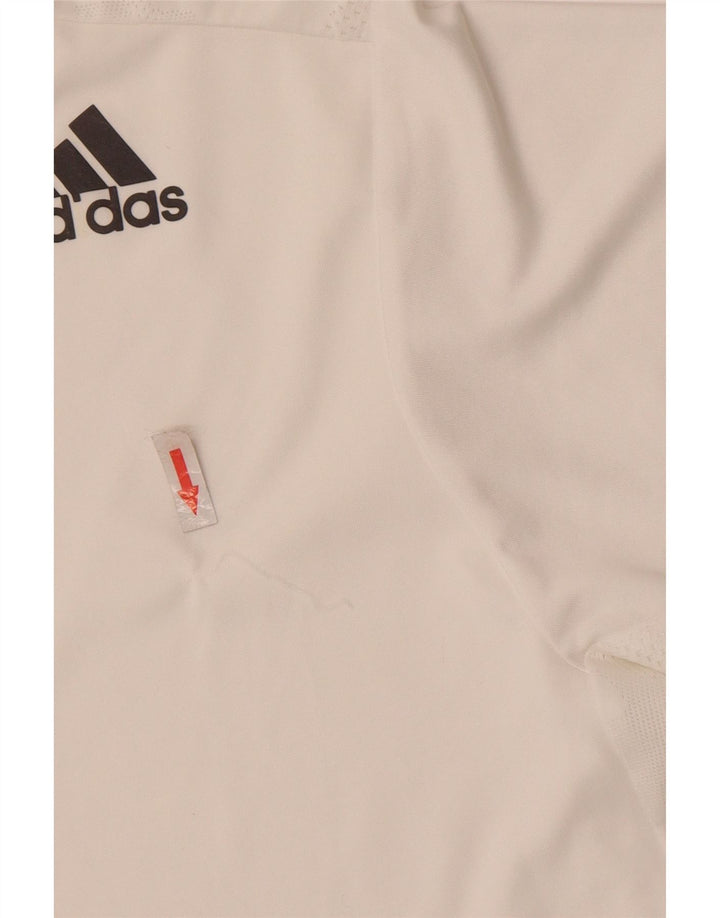 Adidas Herren T-Shirt Top Medium Weiß Polyester