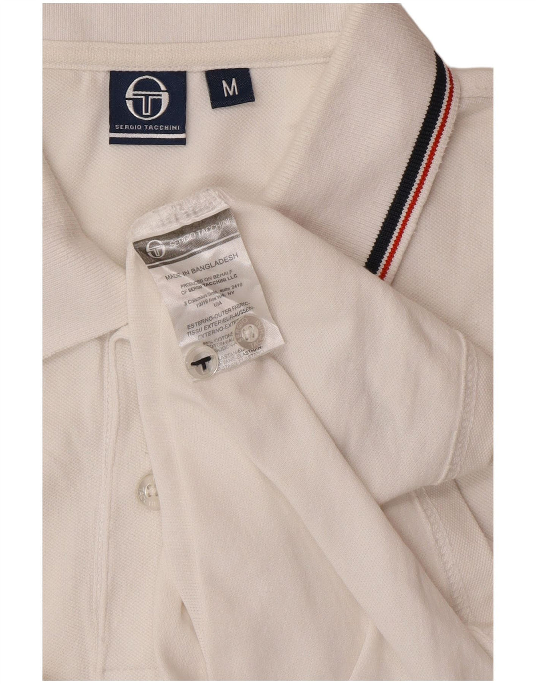 SERGIO TACCHINI Herren-Poloshirt aus mittelweißer Baumwolle