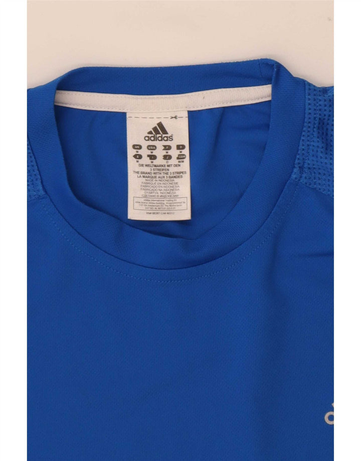 Adidas Herren T-Shirt Top Mittelblaues Polyester