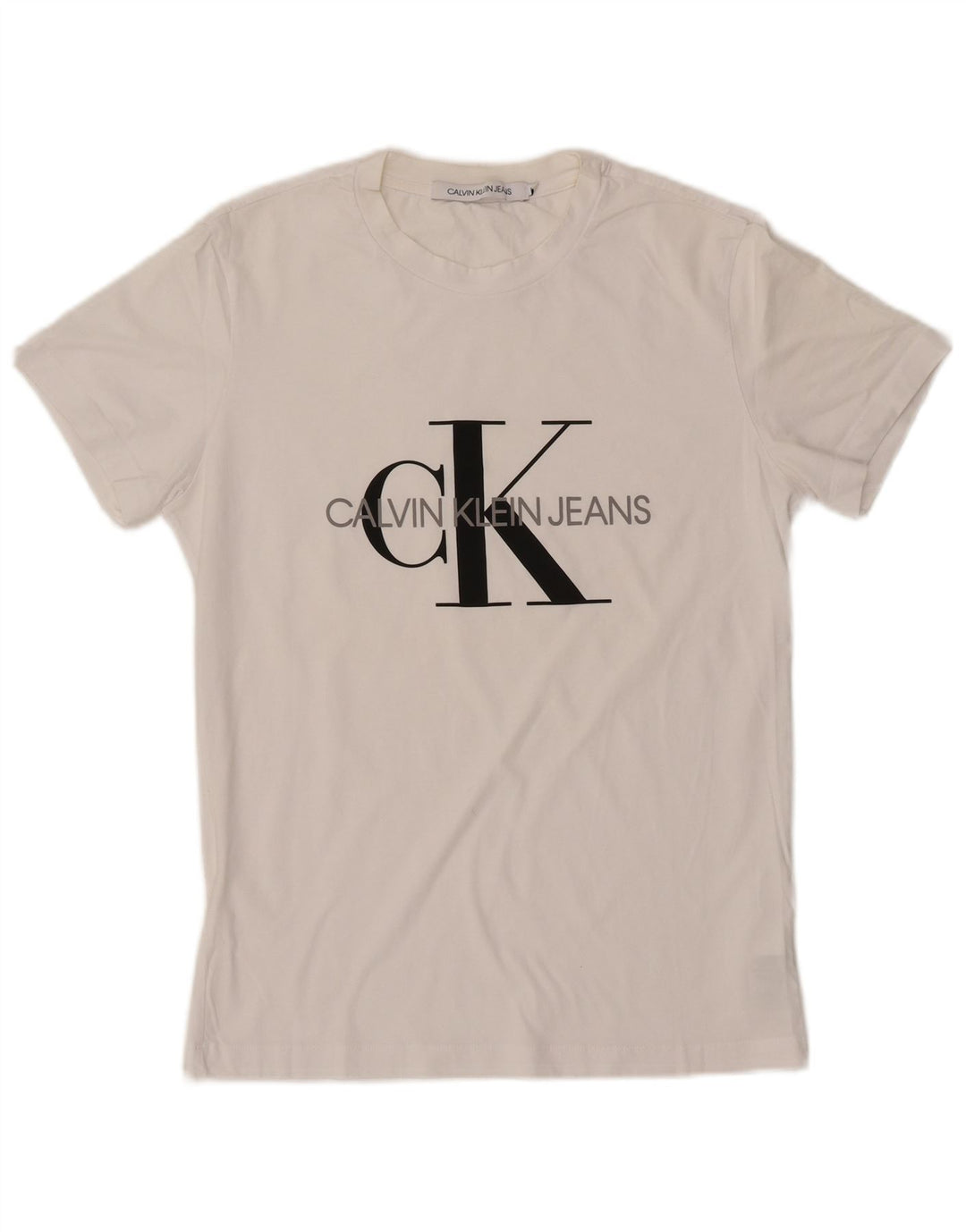 Calvin Klein Jeans Herren-T-Shirt mit Grafik, mittelweiße Baumwolle