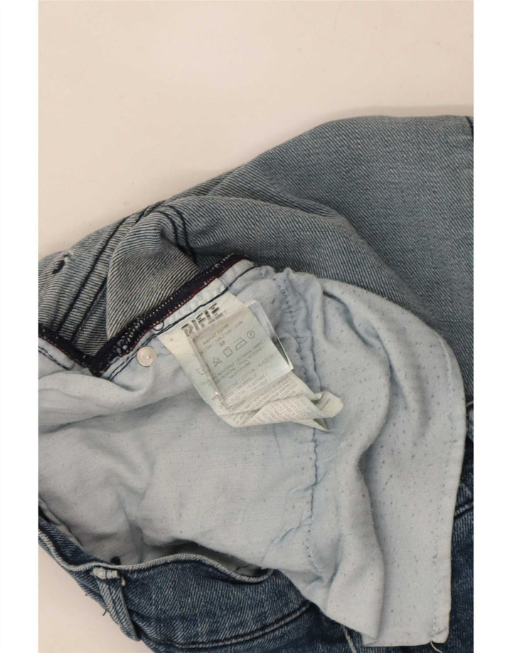Rifle Herren Distressed Slim Jeans W38 L33 Blaue Baumwolle