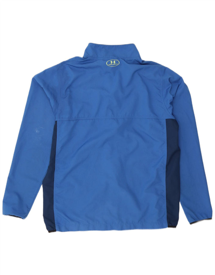 Under Armour Herren-Trainingsanzug-Top-Jacke, großes blaues Farbblock-Polyester