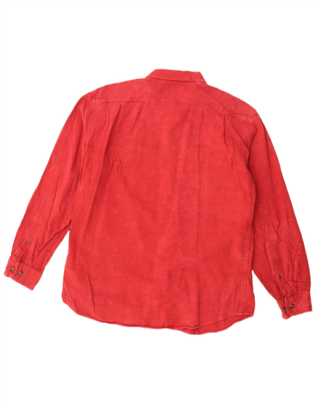 Eddie Bauer Herren-Flanellhemd aus mittelroter Baumwolle