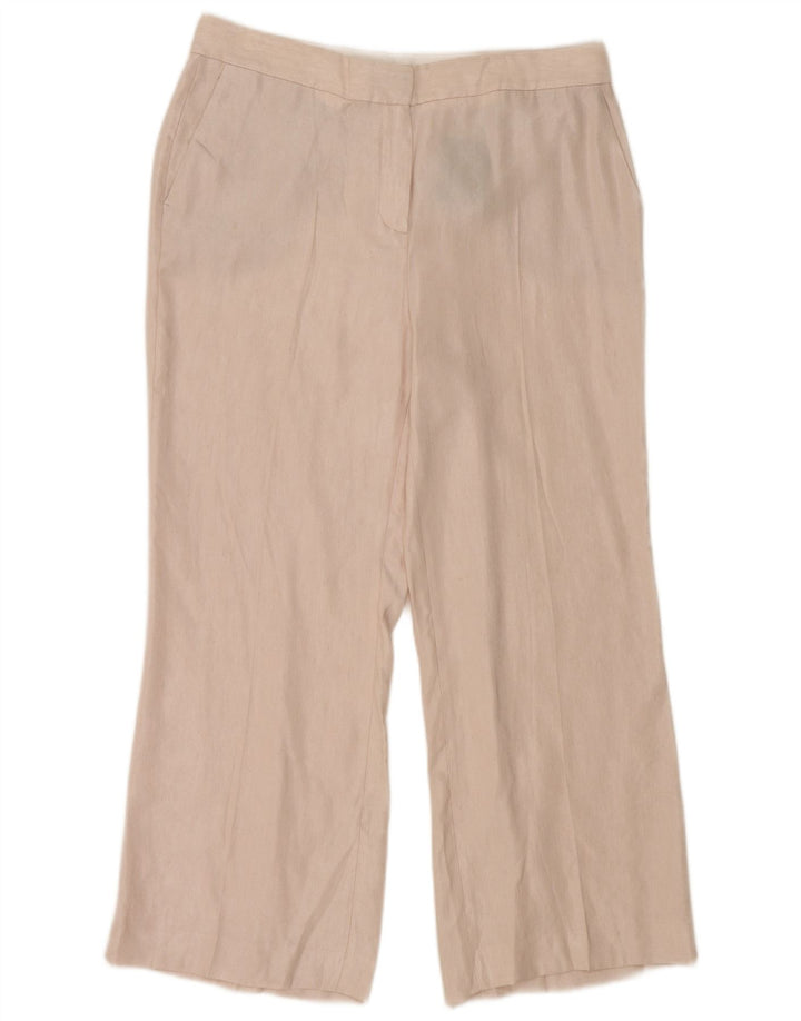 Massimo Dutti Damen Regular-Cropped-Hose EU 42 Large W32 L26 Pink