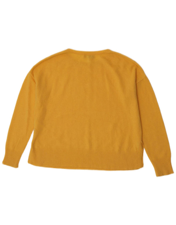 Hobbs Damen-Pullover, übergroß, U-Boot-Ausschnitt, Gr. 10, Small, Gelb, Kaschmir