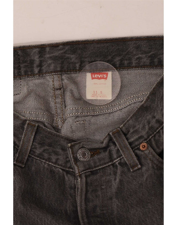 Levi's Mädchen-Jeans mit hoher Taille und schmal zulaufendem Bein, 10–11 Jahre, W27 L29, graue Baumwolle