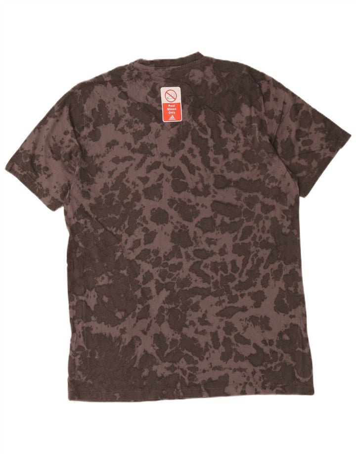 Adidas Herren T-Shirt Top Mittelgraue Batik-Baumwolle