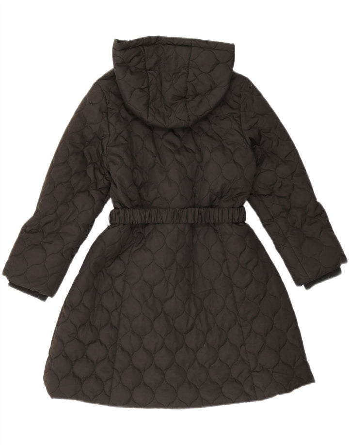 Monsoon Steppmantel mit Kapuze für Mädchen, 9–10 Jahre, schwarzes Polyester