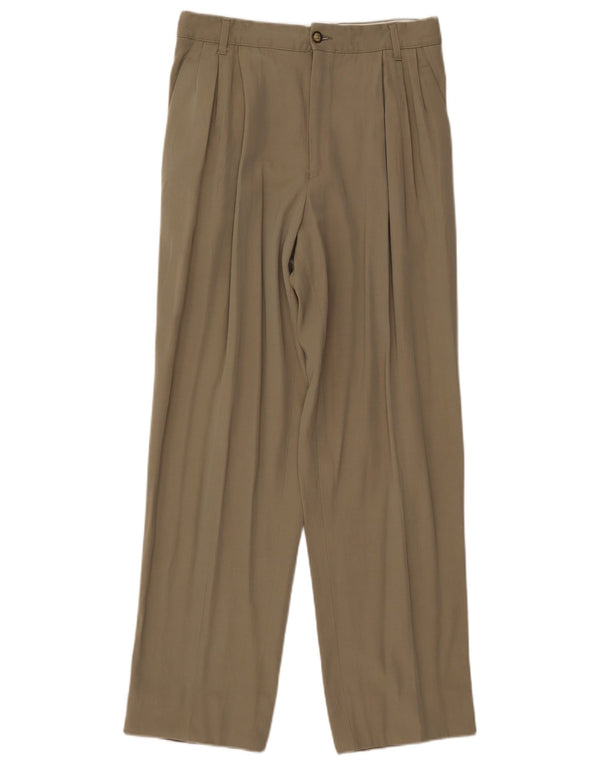 Byblos Mens Pegged Casual Trousers IT 50 Large W30 L30 Khaki Wool