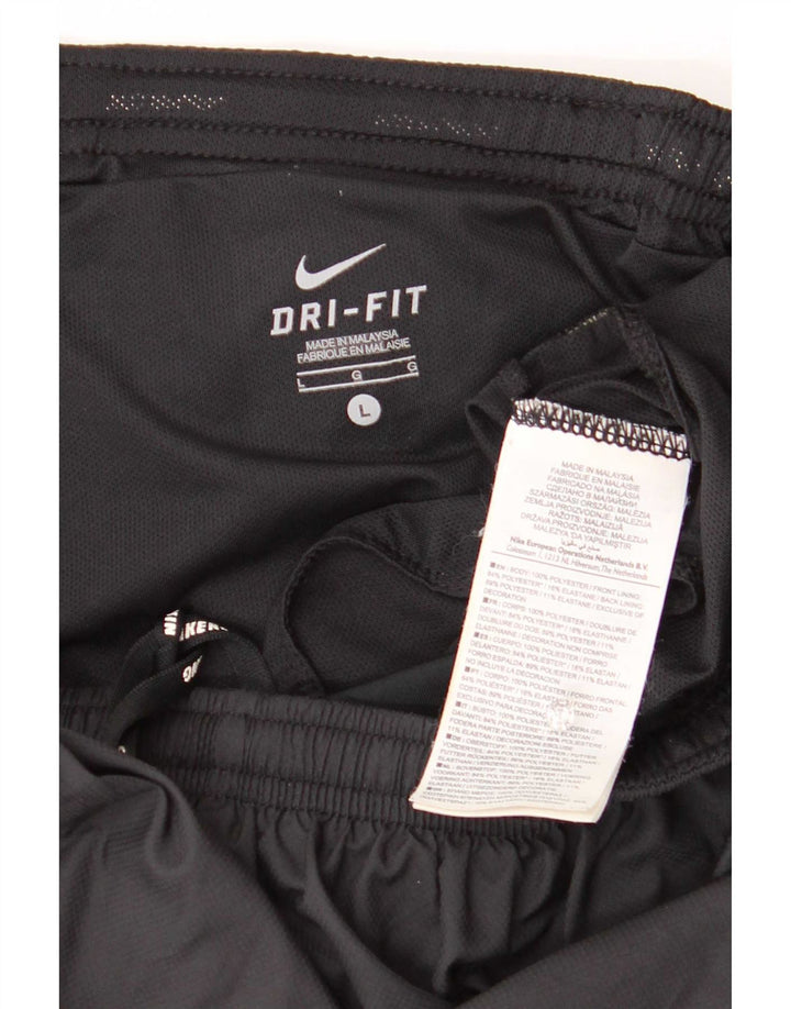 Nike Damen Dri Fit Sportshorts, groß, aus schwarzem Polyester