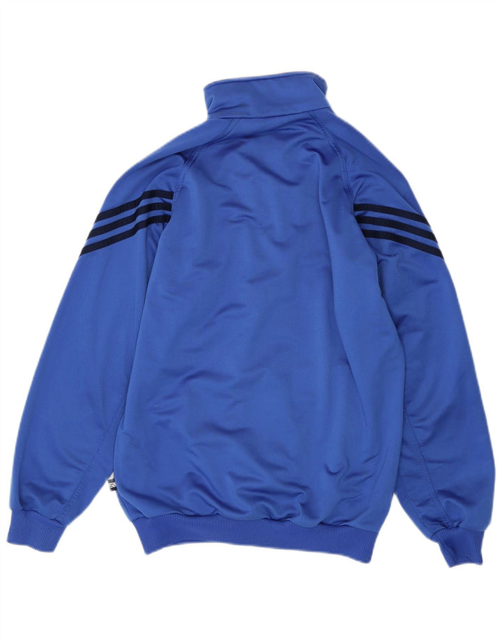 ADIDAS Jungen-Trainingsanzug, Top-Jacke, 13–14 Jahre, blaues Polyester