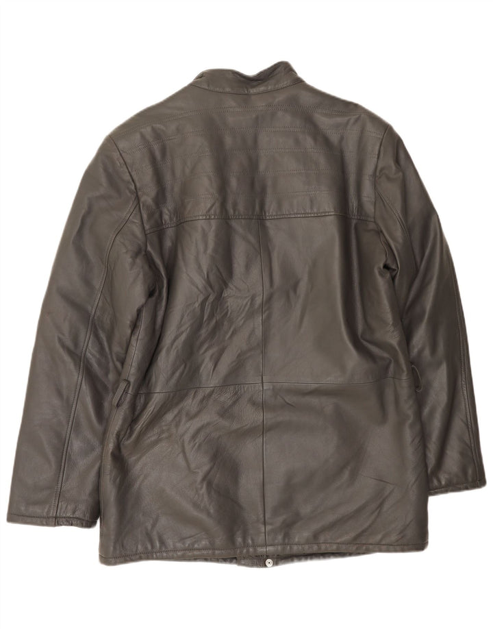VINTAGE Herren Lederjacke UK 38 Mittelgrau