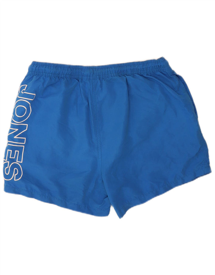 Jack & Jones Herren-Badeshorts mit Grafik, XL, Blau, Polyester