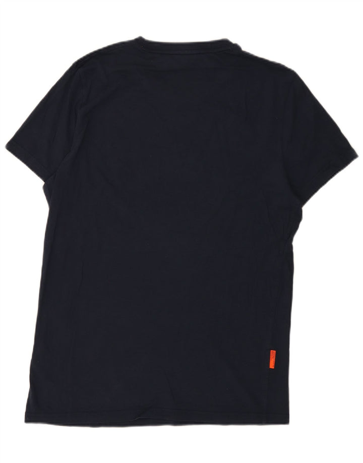 Superdry Herren T-Shirt Top Large Marineblau Baumwolle