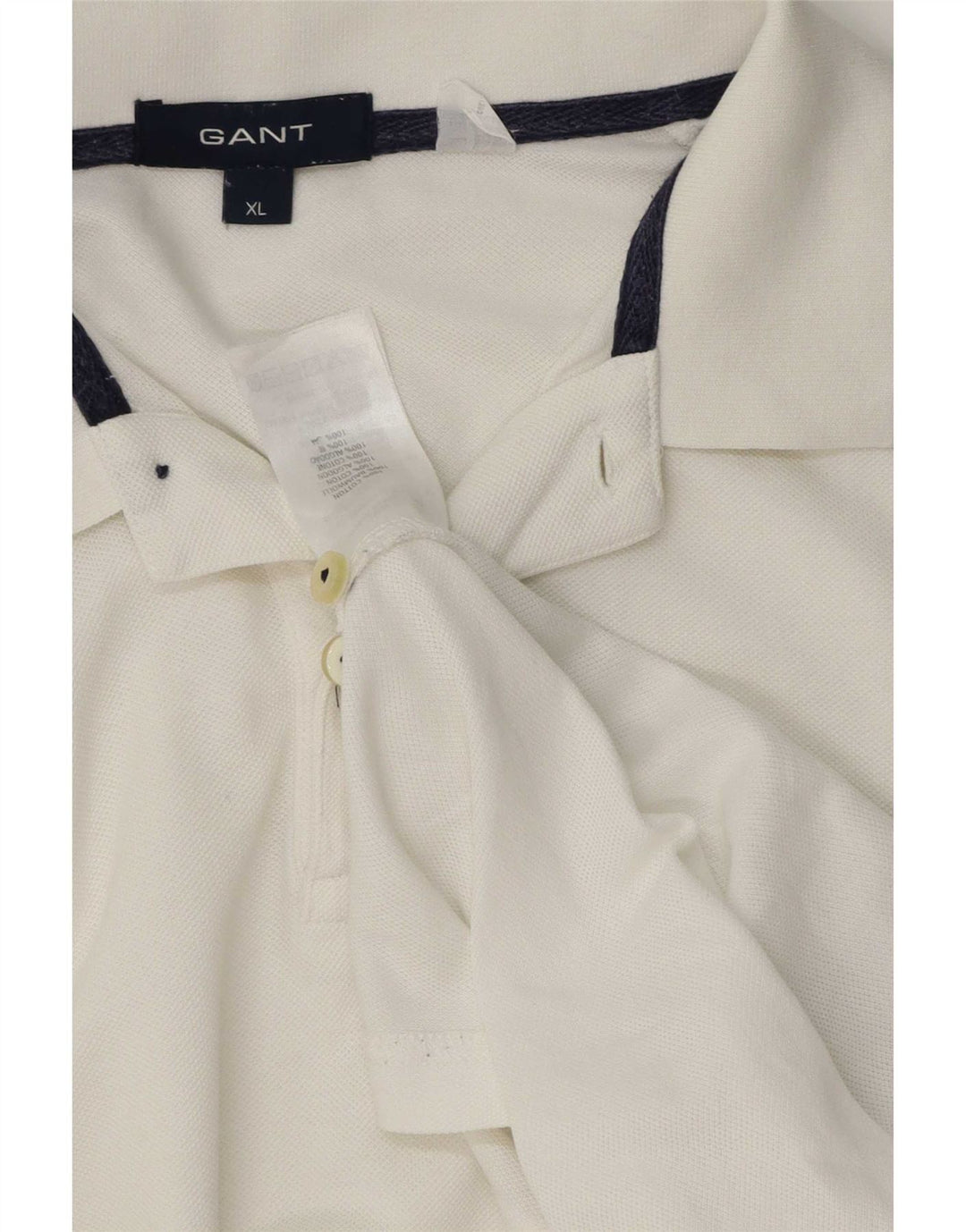Gant Herren Poloshirt XL Weiße Baumwolle