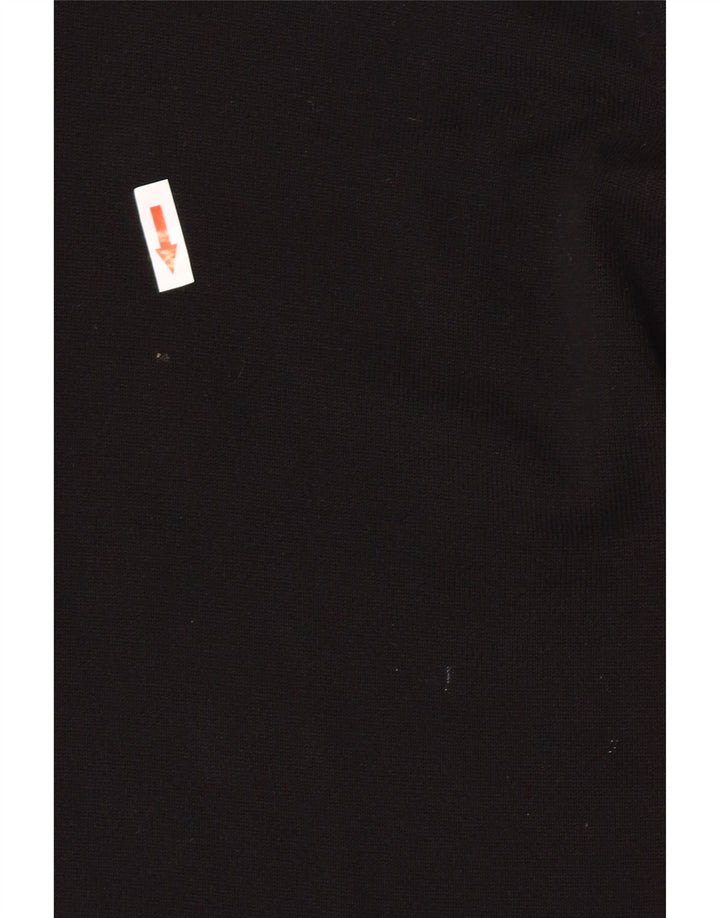 Marks & Spencer Herren-Pullover mit V-Ausschnitt, groß, aus schwarzer Baumwolle