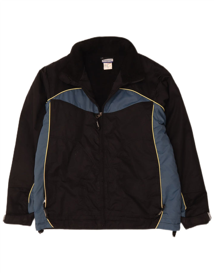 Reebok Herren Graphic Windbreaker Jacke UK 34 XS Schwarz Colourblock
