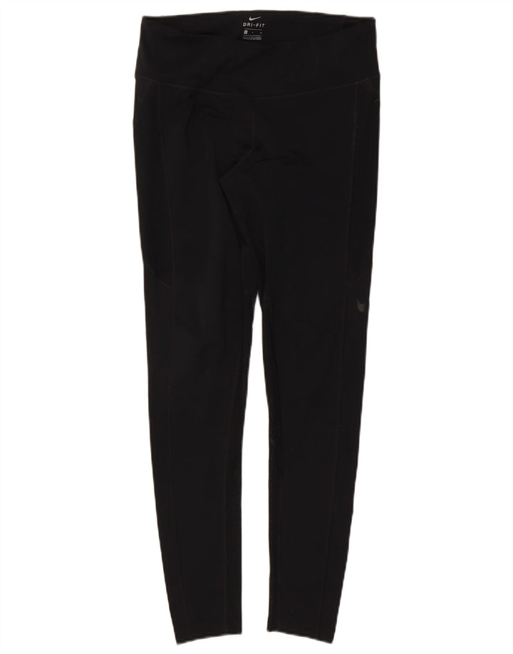 Nike Damen Dri Fit Leggings UK 14 Large Schwarz Polyester