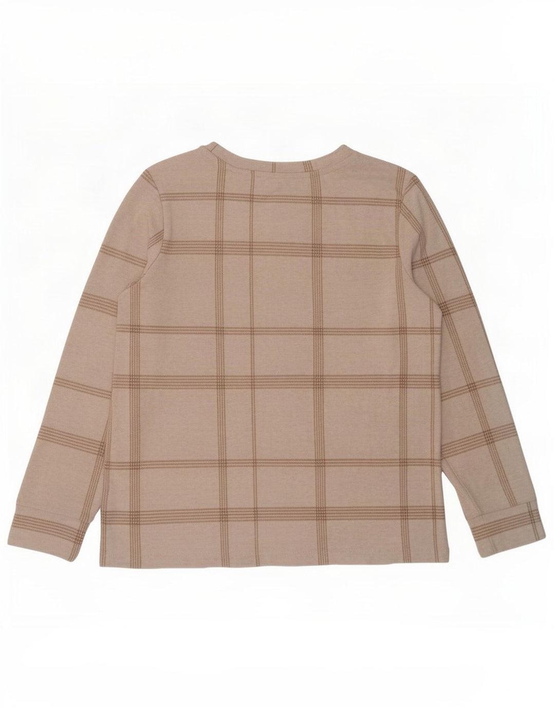 Marks & Spencer Damen Top Langarm UK 12 Medium Off White Check