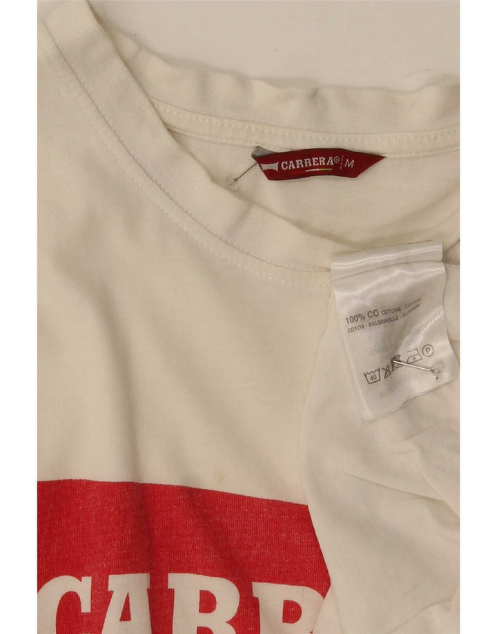 Carrera Herren-T-Shirt mit Grafik, mittelweiße Baumwolle