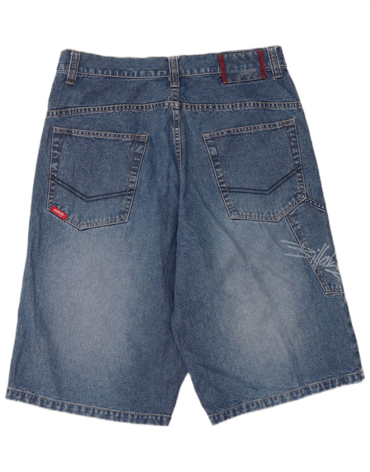 Billabong Womens Graphic Denim Shorts W32 Große blaue Baumwolle