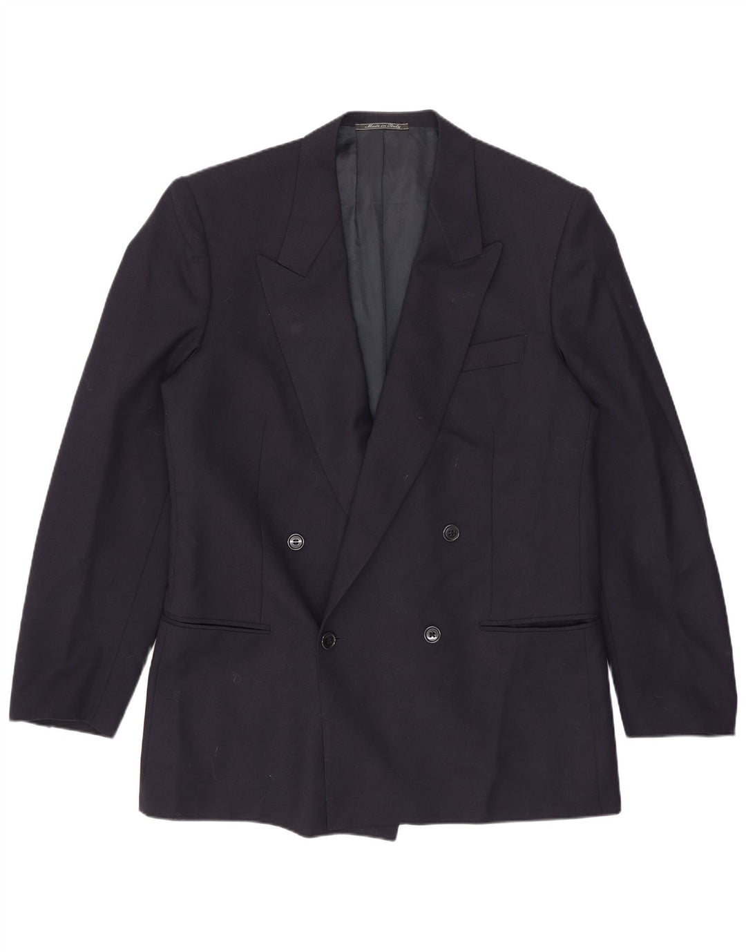 Lubiam Herren-Blazer, zweireihig, Größe IT 48, mittleres Marineblau