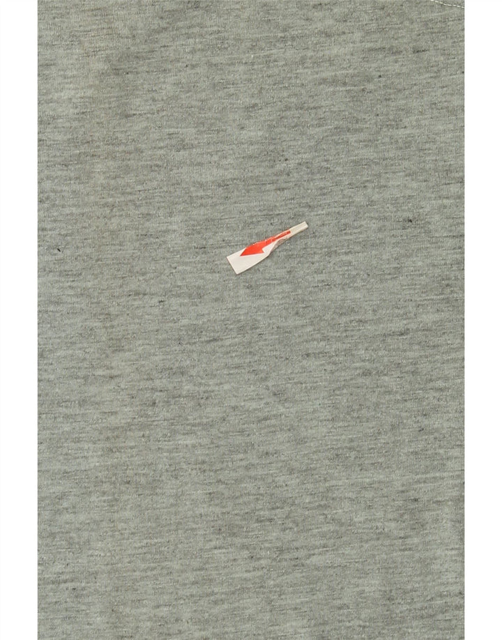 Vintage Herren T-Shirt Top Groß Grau meliert