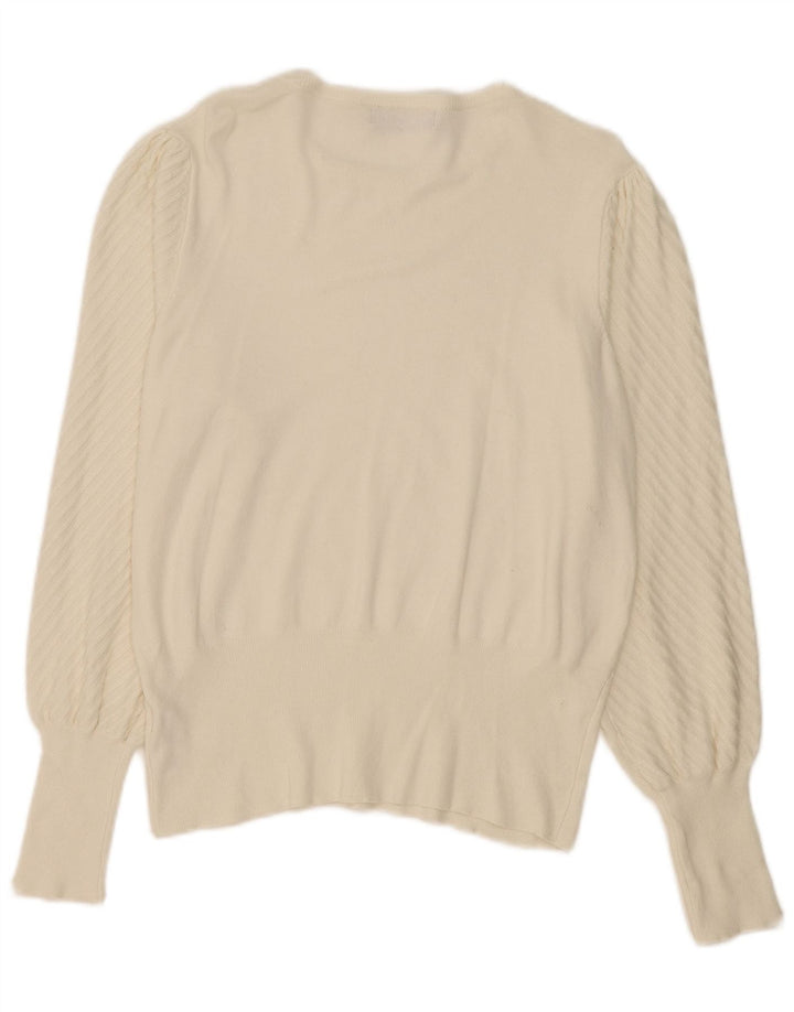 Marks & Spencer Damen-Pullover mit U-Boot-Ausschnitt, Gr. 14, Mittel, gebrochenes Weiß