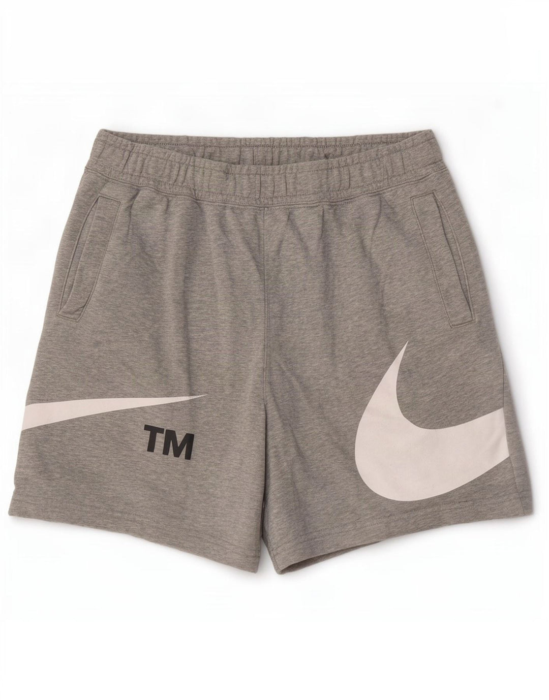 Nike Herren-Sportshorts mit Grafik, mittelgraue Baumwolle