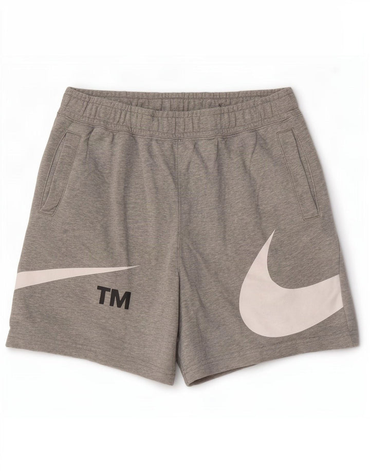 Nike Herren-Sportshorts mit Grafik, mittelgraue Baumwolle