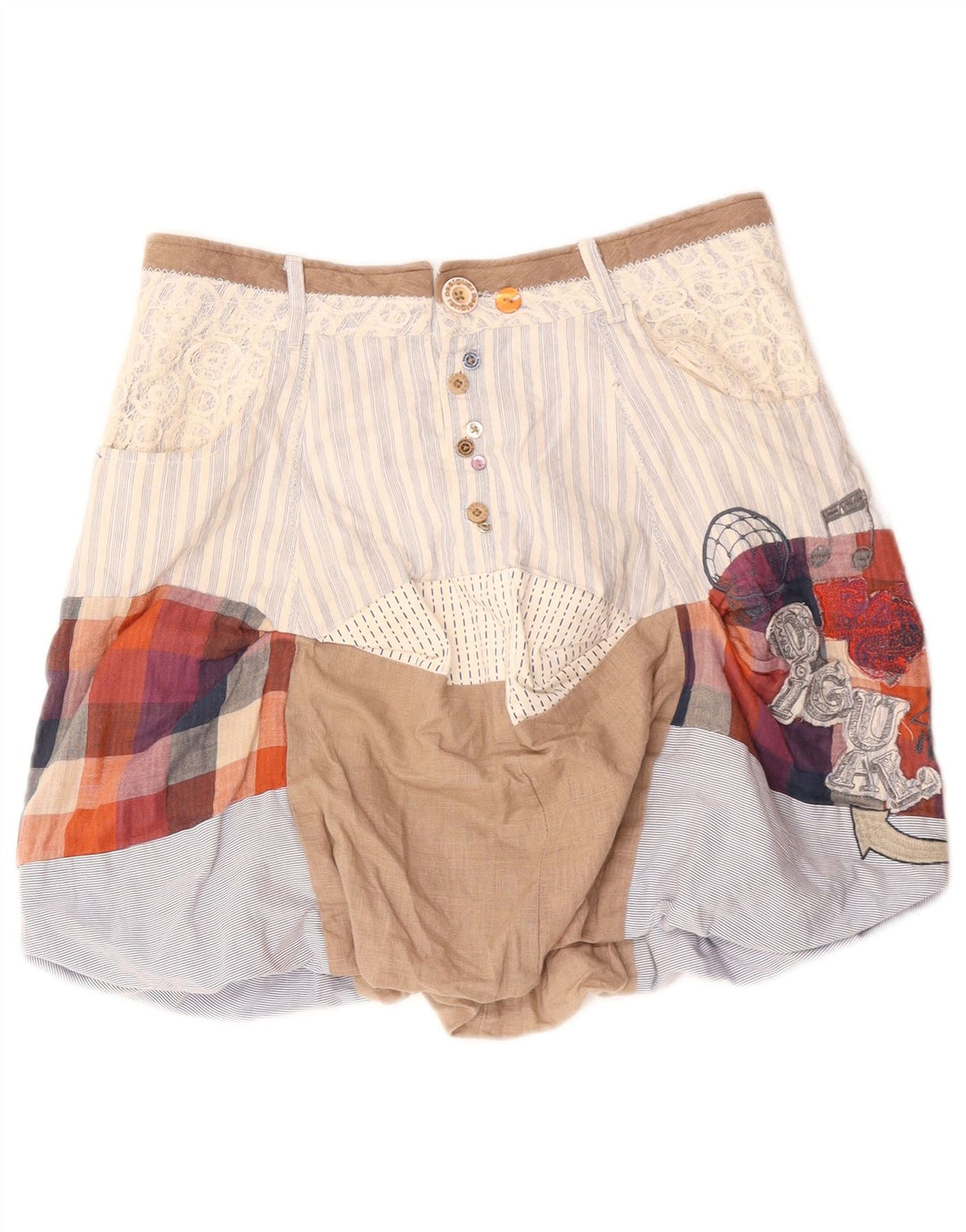 DESIGUAL Womens Bubble Rock EU 36 Small W30 Mehrfarbiges Patchwork