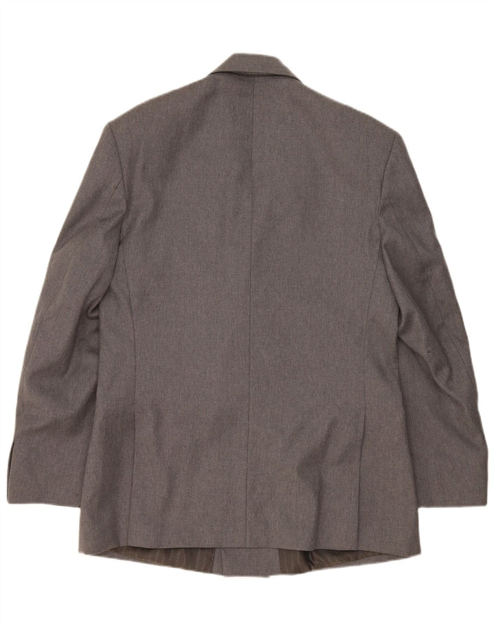 Mirage Herren Zweireiher Blazer Jacke IT 52 XL Graue Merinowolle
