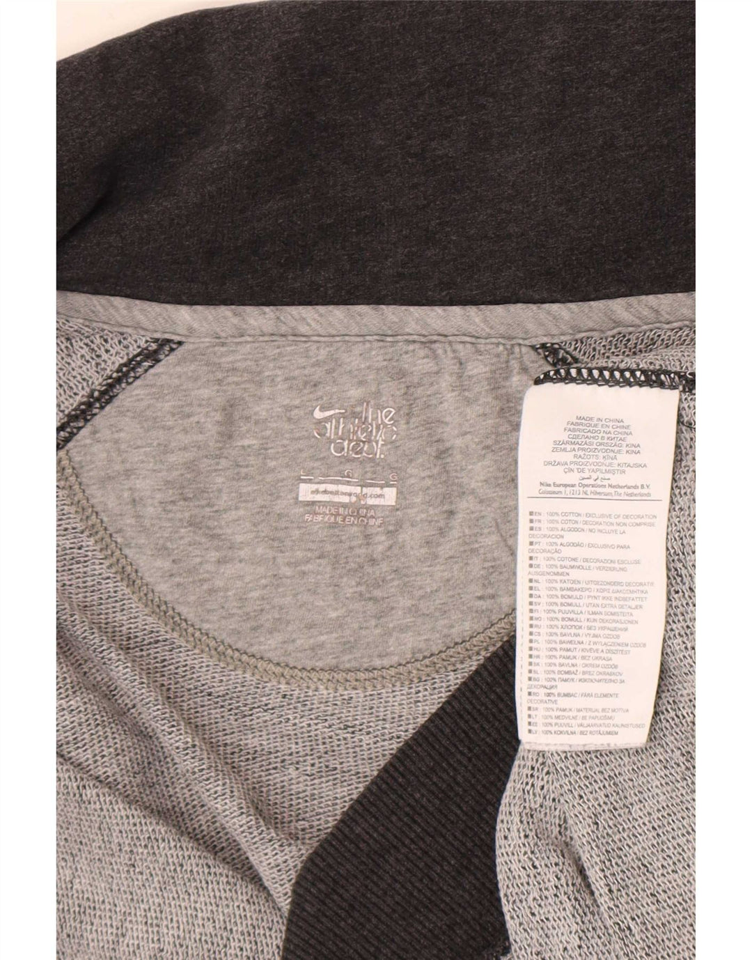 Nike Damen-Trainingsanzug-Top-Jacke, UK 16, große graue Baumwolle