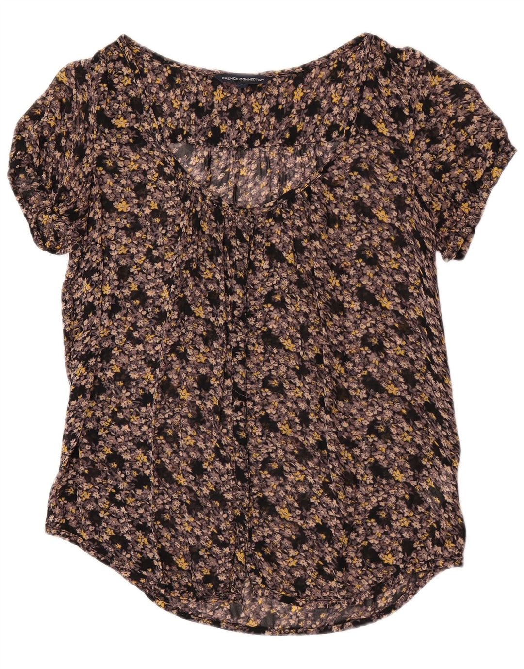 Durchsichtige Damen-Hemdbluse von French Connection, Größe S, mehrfarbig, UK 10