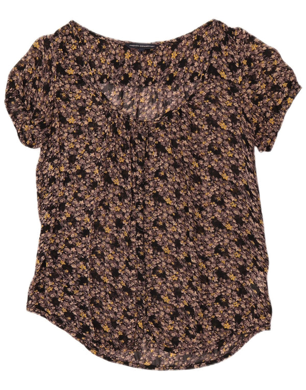 Durchsichtige Damen-Hemdbluse von French Connection, Größe S, mehrfarbig, UK 10