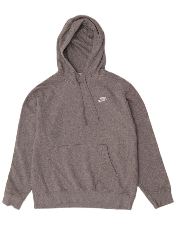 Nike Herren-Kapuzenpullover mit Grafik, mittelgrau gefleckte Baumwolle