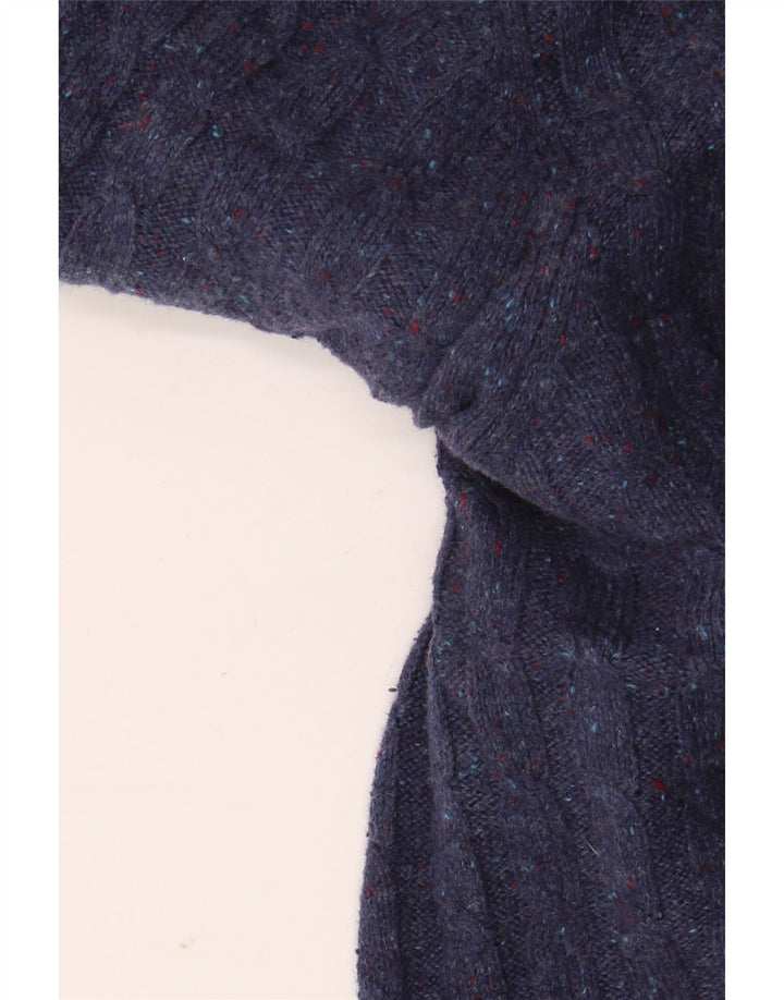 JACK WILLS Herren Rundhals Pullover Sweater Large Navy Blau Gefleckt