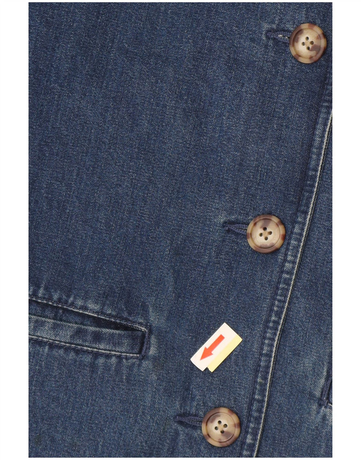 EDDIE BAUER Damen Übergroße Jeansjacke UK 10 Small Blaue Baumwolle