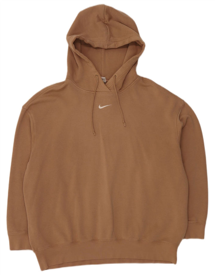 Nike Herren-Kapuzenpullover mit lockerer Passform, groß, beige Baumwolle