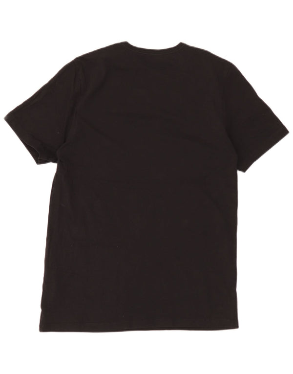 Hugo Boss Herren T-Shirt Top Medium Schwarz Baumwolle