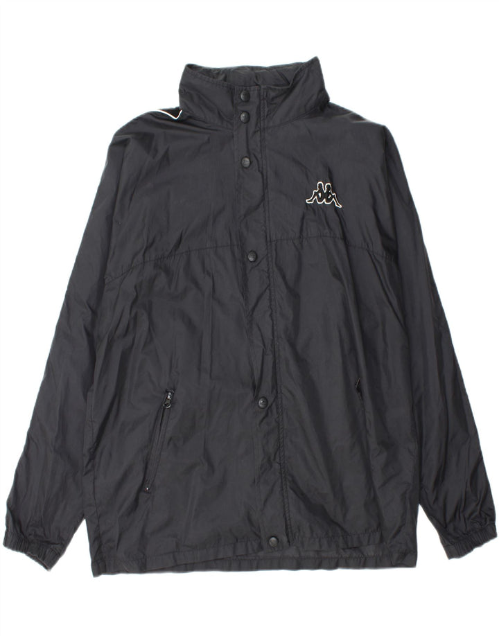 KAPPA Herren Graphic Windjacke UK 42 XL Schwarz Nylon