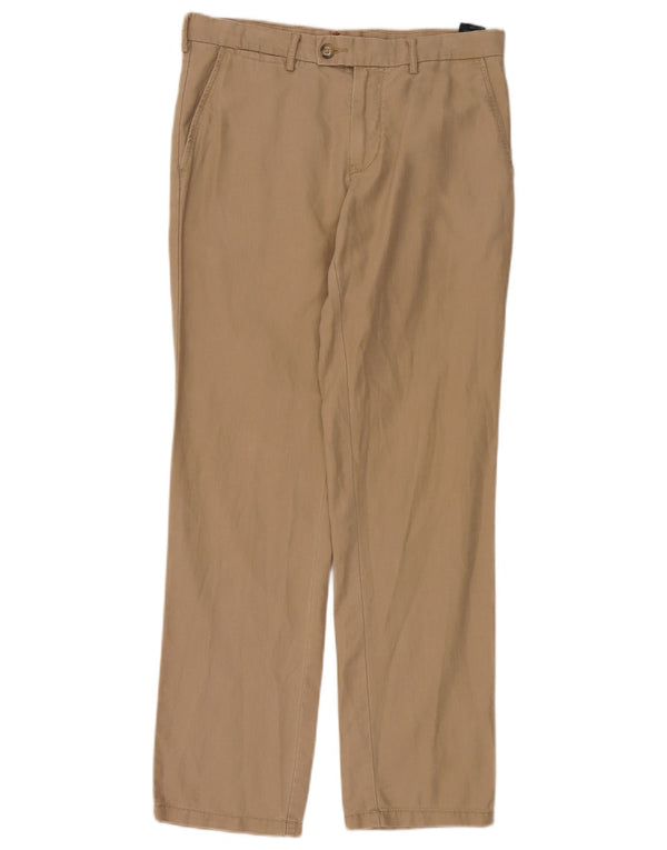 Tommy Hilfiger Herren gerade Chinohose W32 L32 Beige Leinen