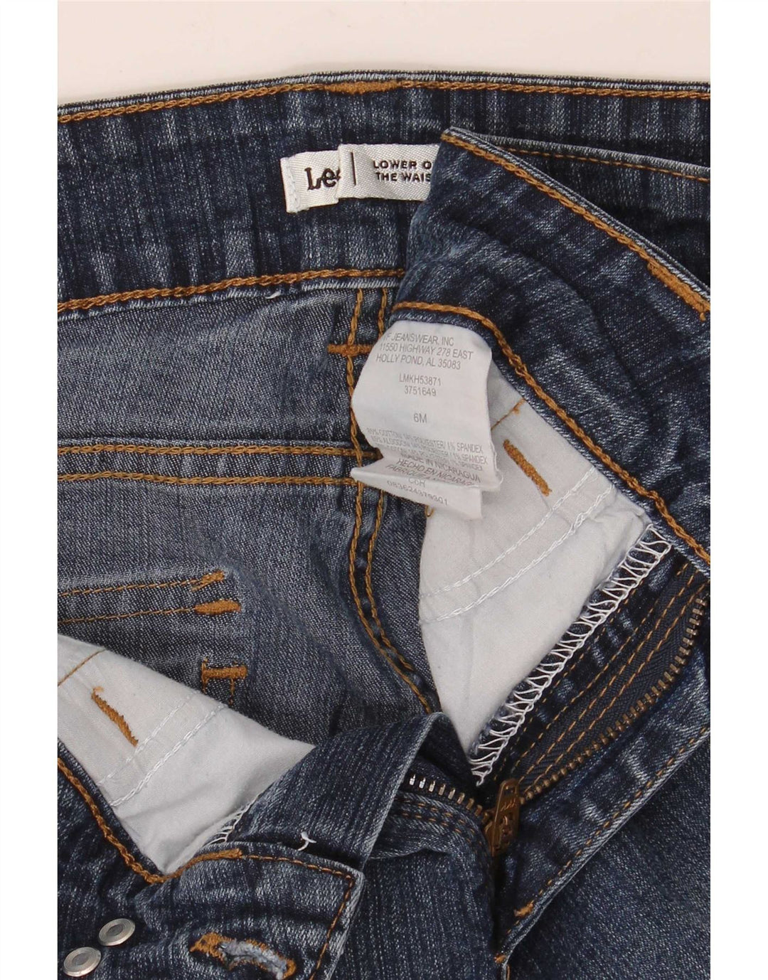 Lee Damen Jeansshorts US 6 Medium W28 Blaue Baumwolle