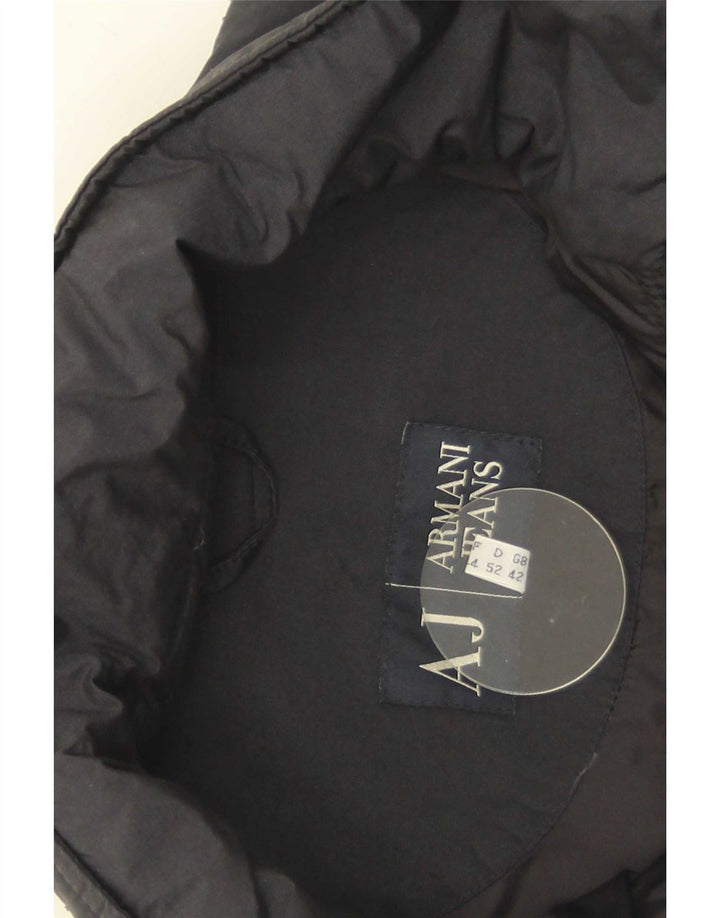 Armani Jeans Herren Wattierte Jacke UK 42 XL Schwarz Polyamid
