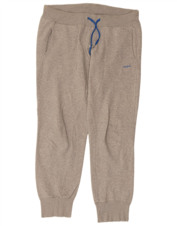 REEBOK Herren-Trainingshose, Jogginghose, Größe L, Grau, Baumwolle