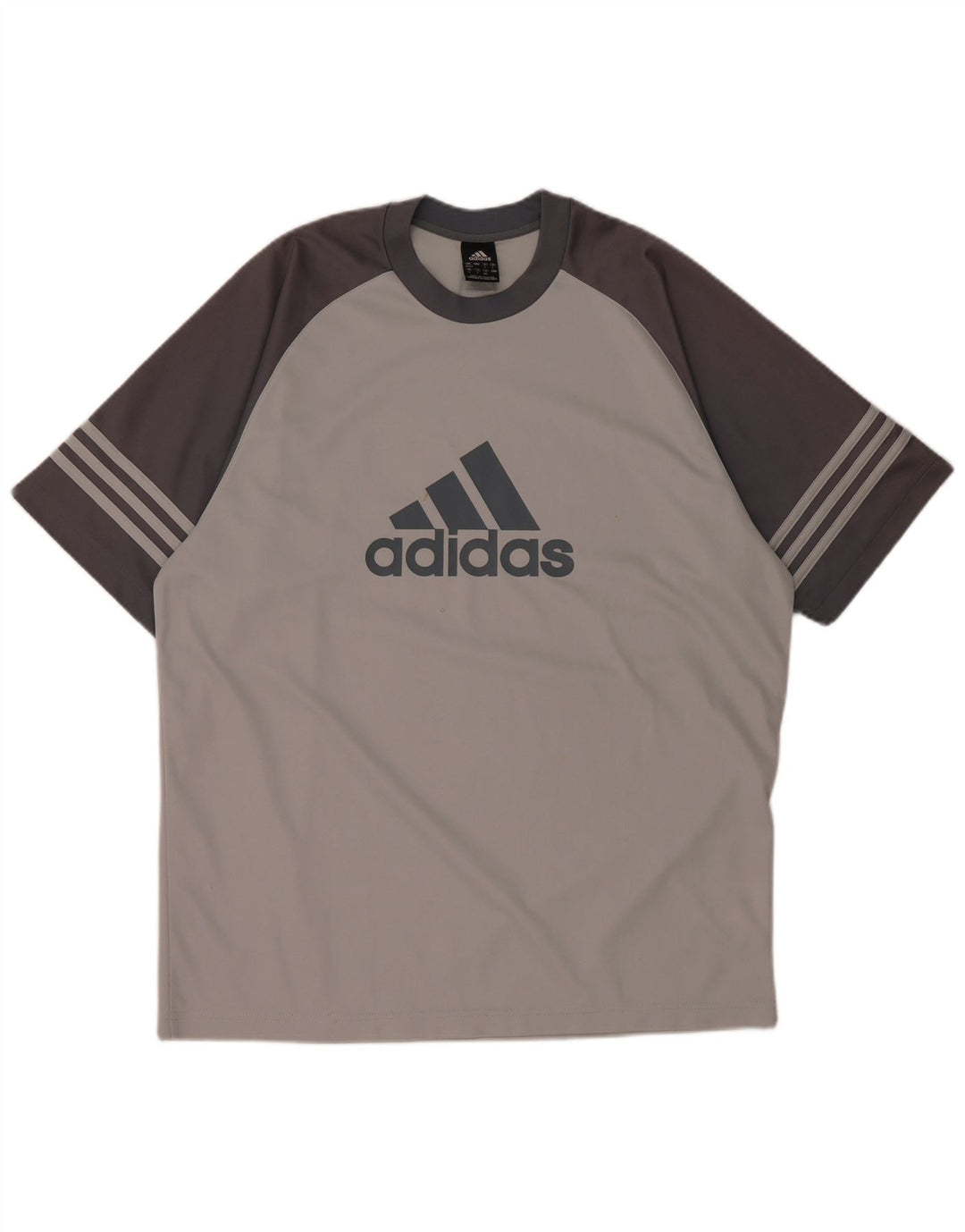 ADIDAS Herren Climalite Graphic T-Shirt Top UK 42/44 Large Grau Farbblock