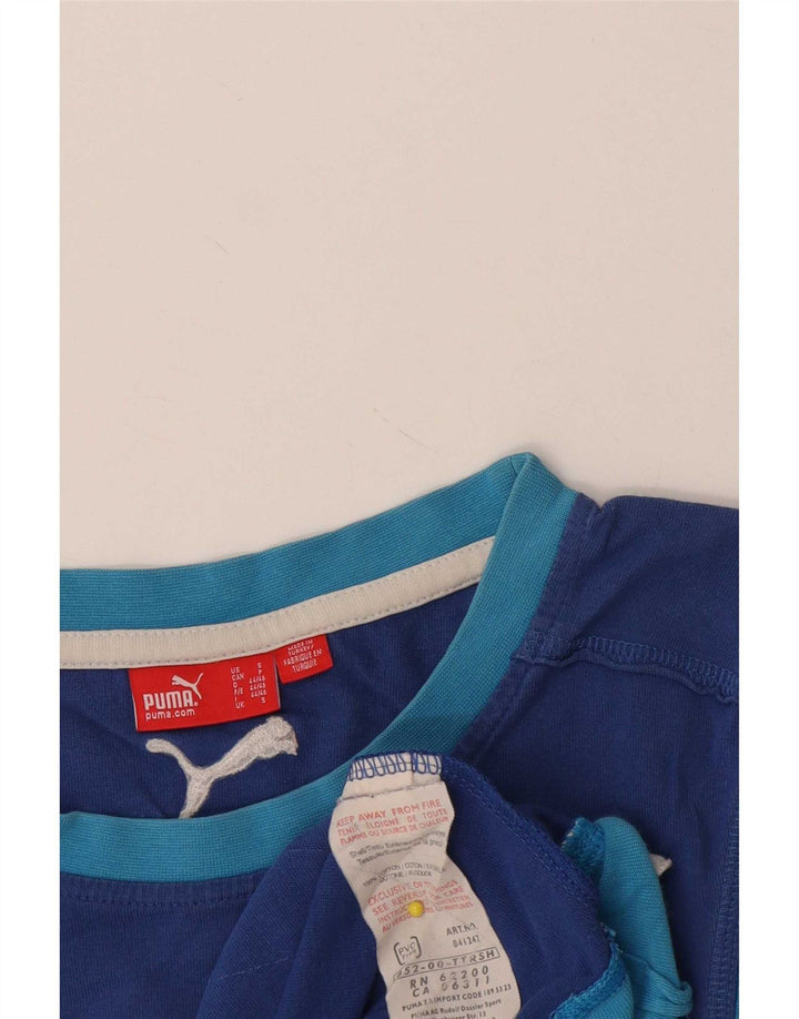 Puma Herren Grafik-Trägershirt, klein, blau, Colourblock-Baumwolle