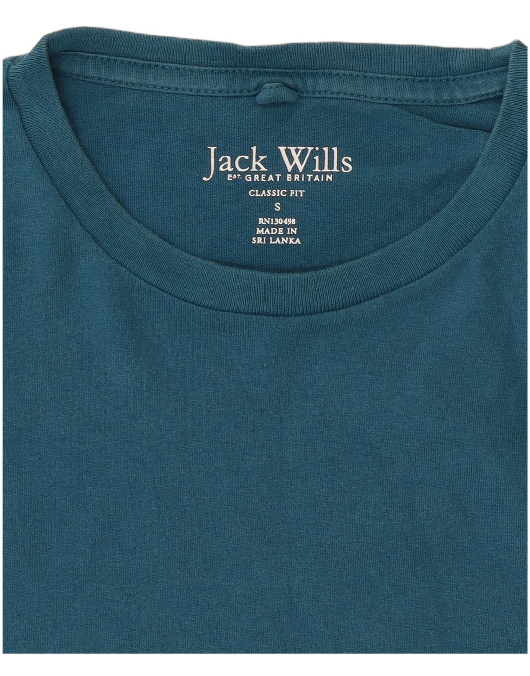 JACK WILLS Herren-T-Shirt mit klassischer Passform, klein, aus blauer Baumwolle