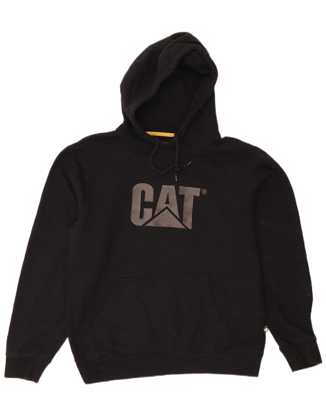 CAT Herren-Kapuzenpullover mit Grafik, groß, aus schwarzer Baumwolle