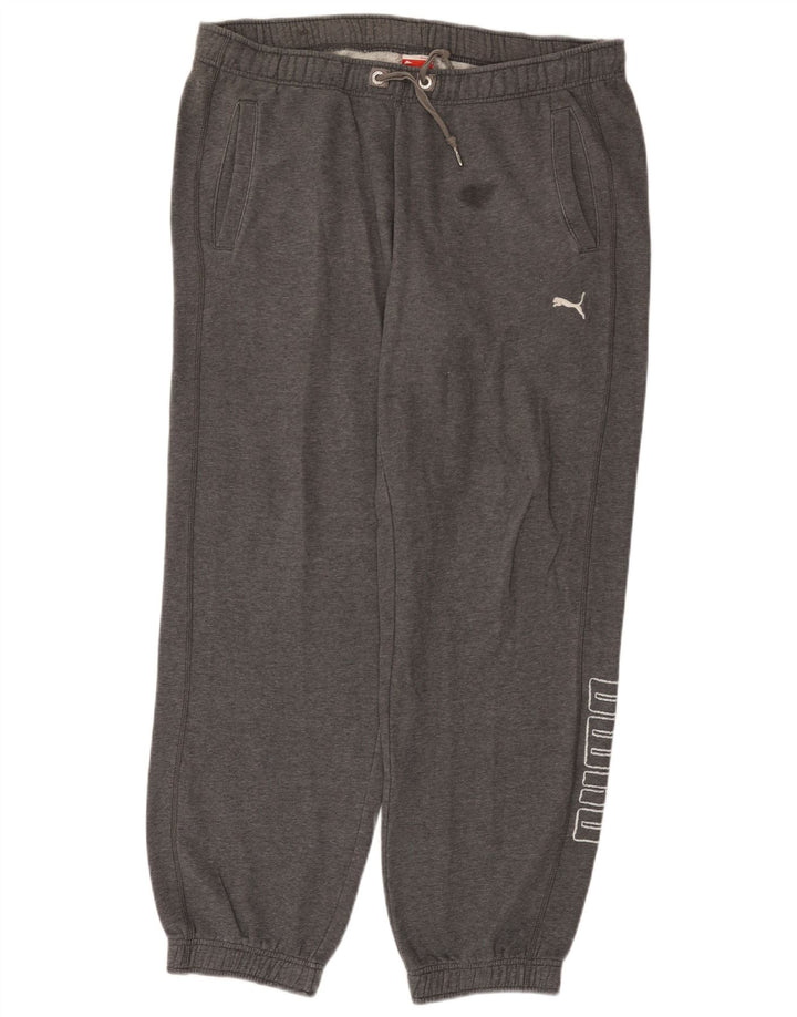 Puma Herren-Trainingshose mit Grafik, Größe L, Grau